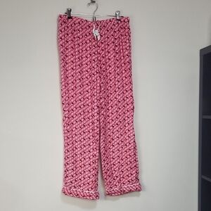 VICTORIA'S SECRET Red Black Reindeer Elastic Drawstring Waist Pajama Pants